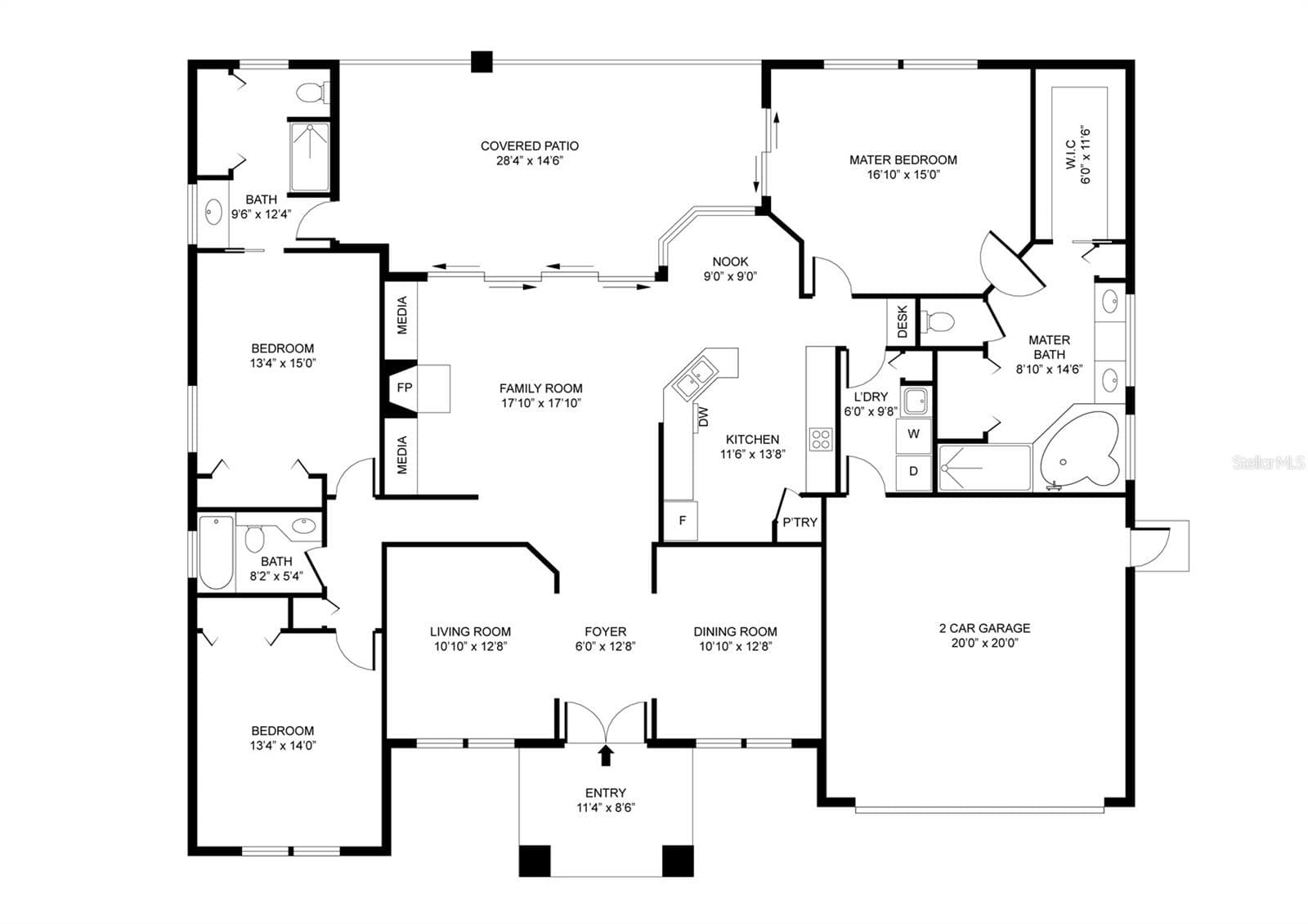 Floor Plan - 1249 WATERWITCH COVE CIR, ORLANDO