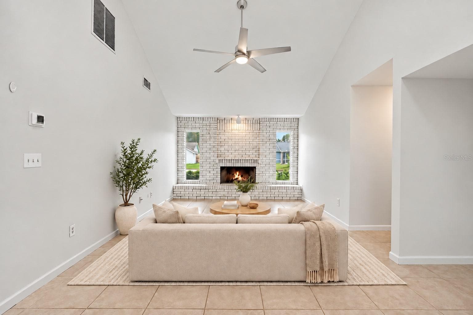 Brick Fire Place - 2700 RAINTREE LAKE CIR, MERRITT ISLAND