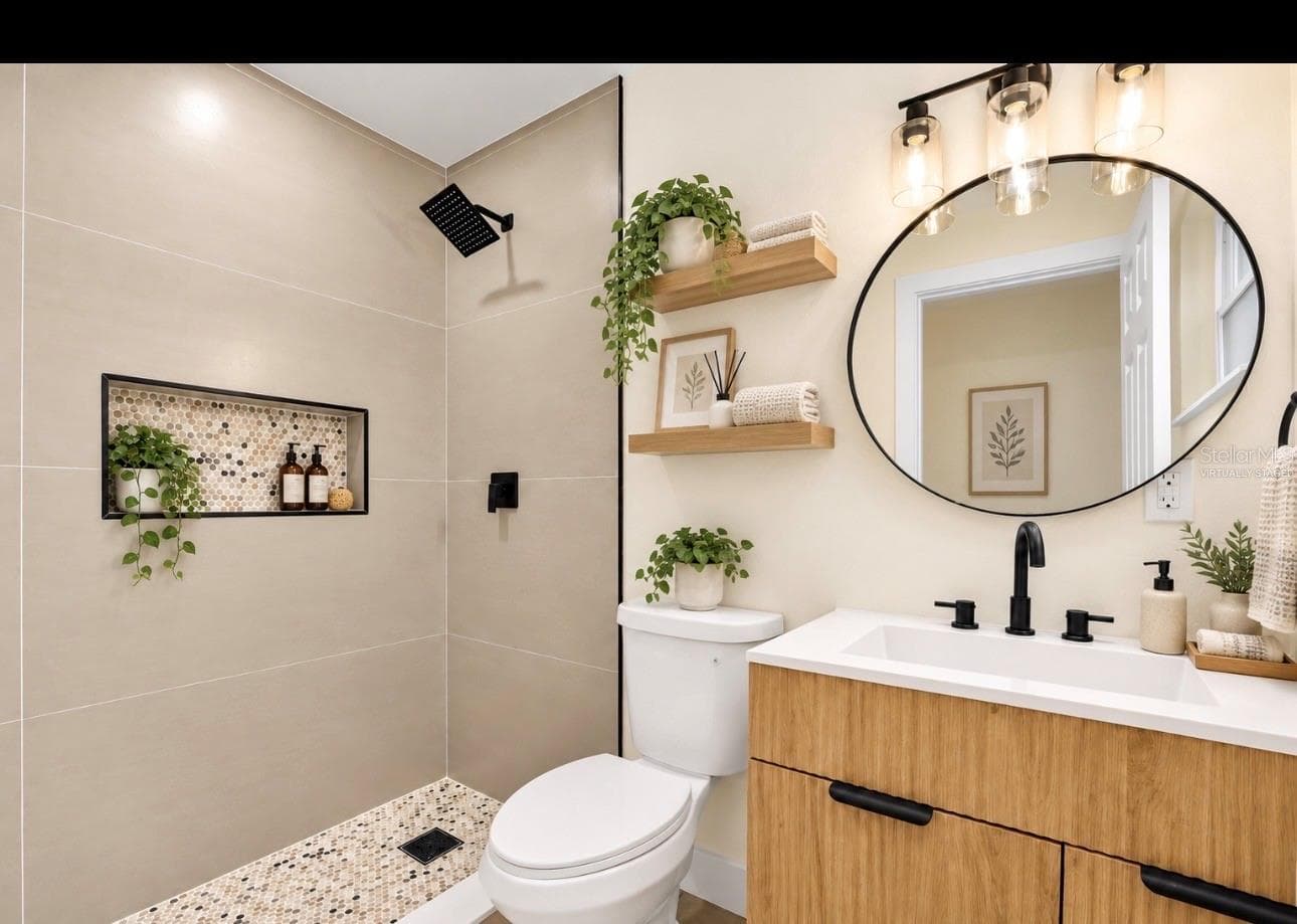 Virtually staged master bath - 140 BOMBAY AVE, WINTER SPRINGS