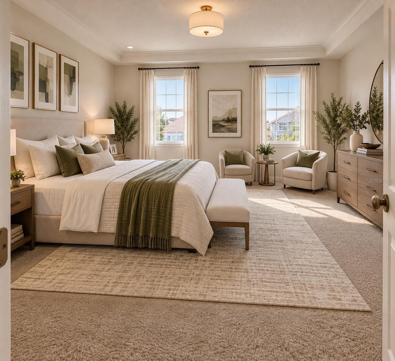 Master room AI Virtual Staging - 5714 CATTLE RANCH DR, ST CLOUD