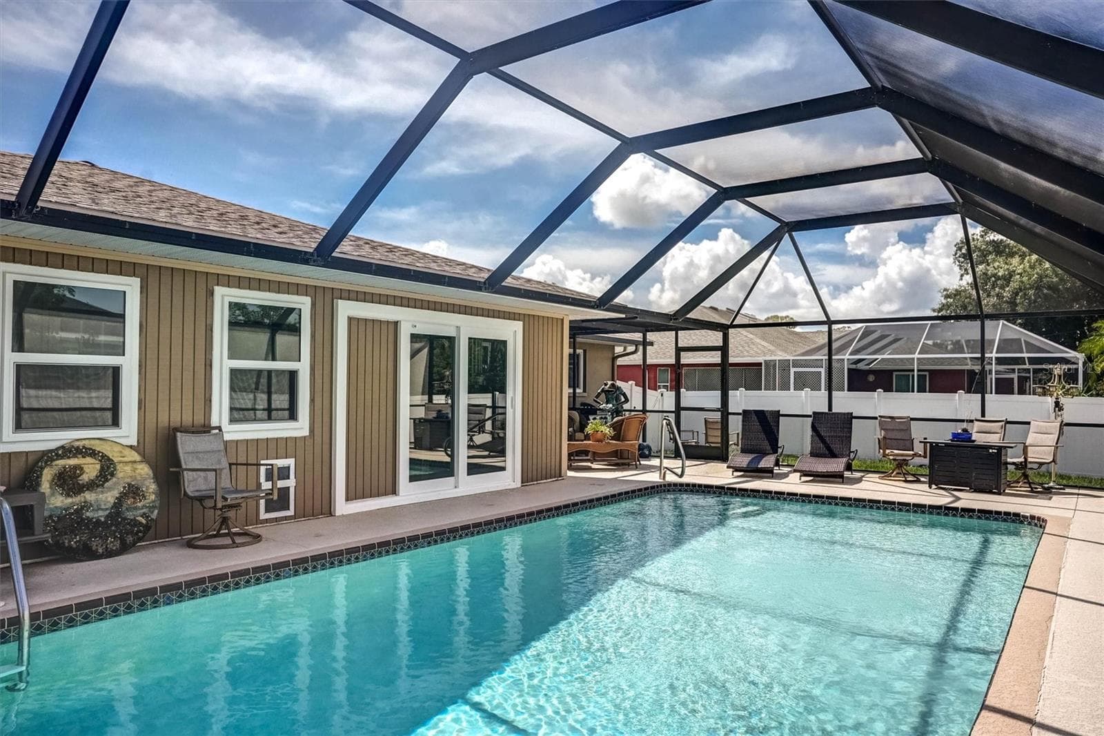 Pool with Enclosure - 726 CALVERT AVE, PORT CHARLOTTE