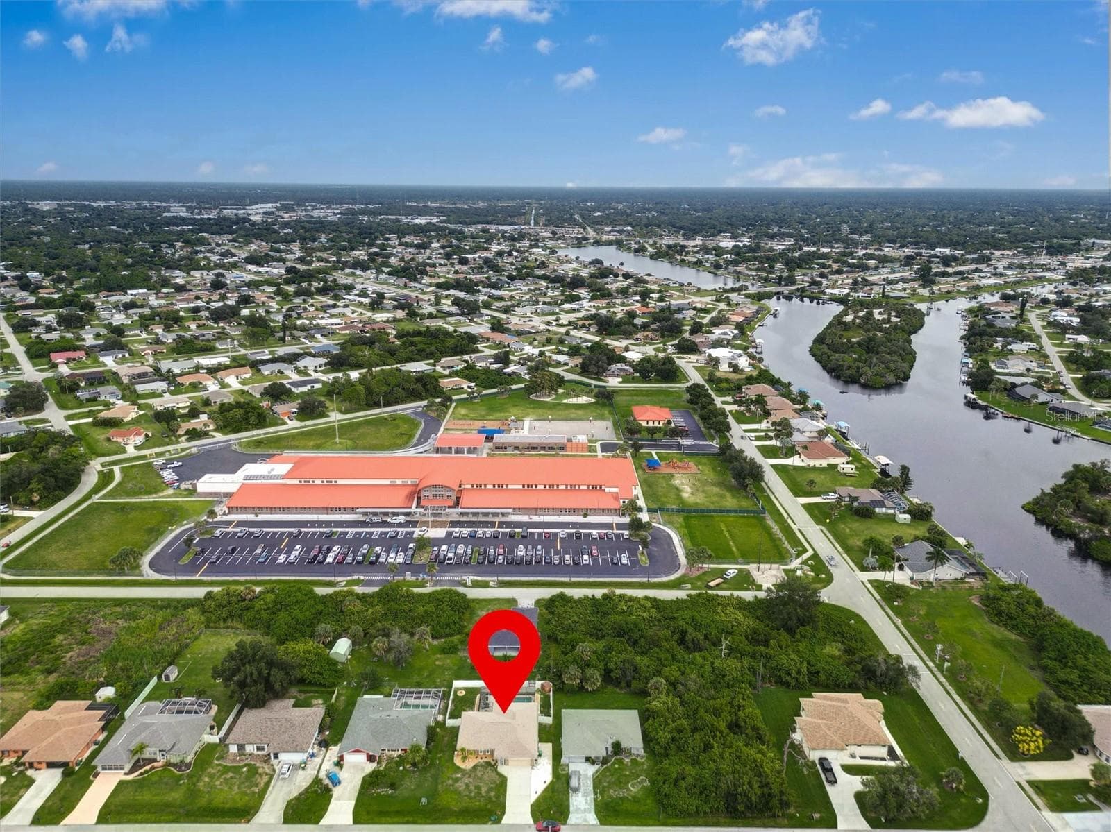 Aerial with Location - 726 CALVERT AVE, PORT CHARLOTTE