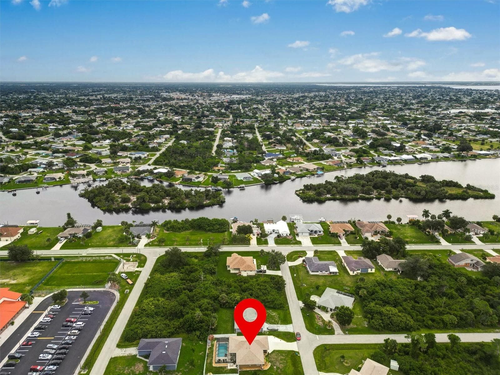 Aerial with Location - 726 CALVERT AVE, PORT CHARLOTTE