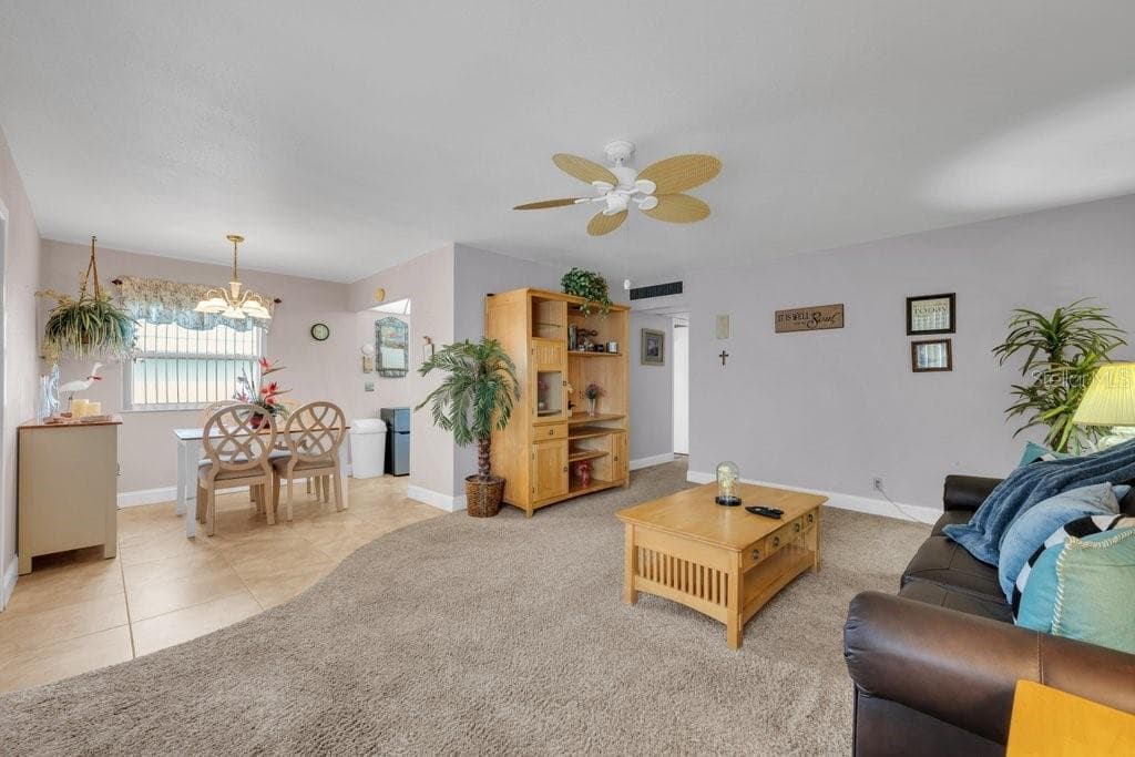 Living Room/Dining Room - 1802 BEDFORD LN #9, SUN CITY CENTER