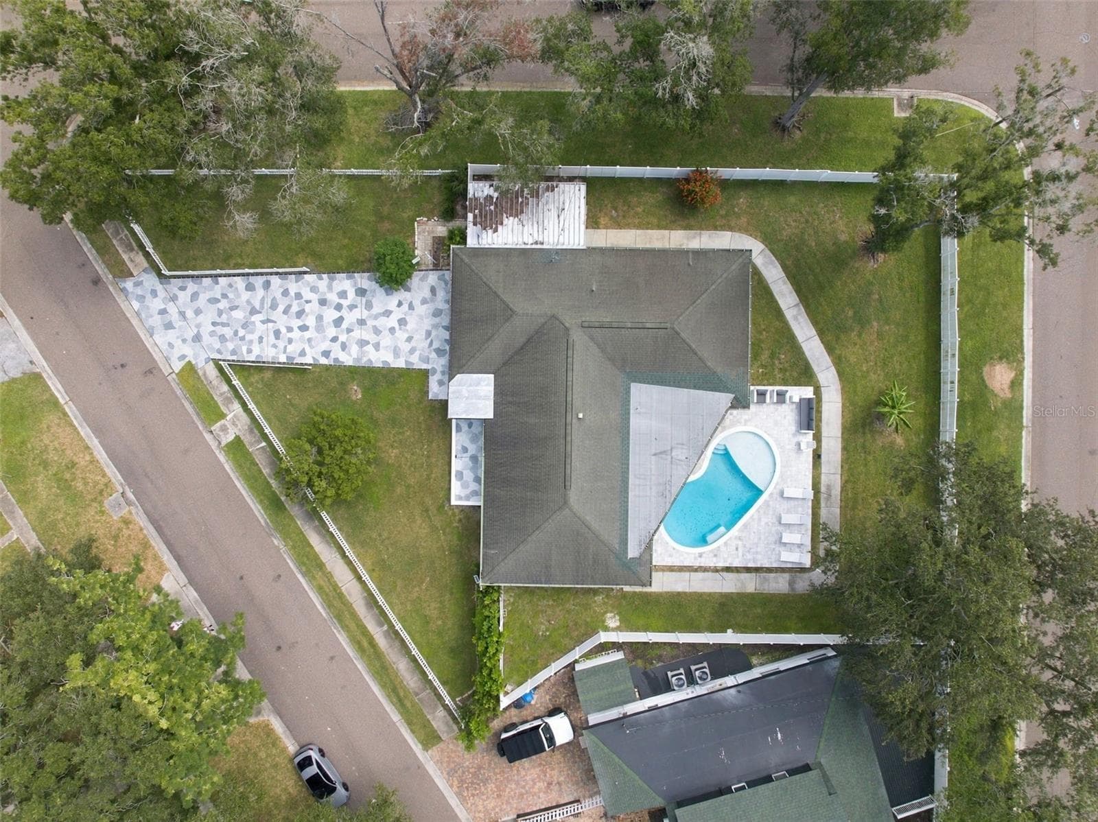 Ariel view of the full .32 Acre Property - 330 PATICA RD NE, ST PETERSBURG