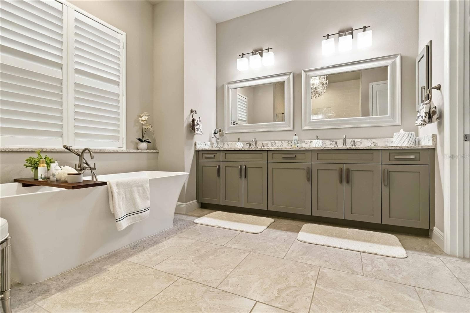 Primary Bathroom with Custom Mirrors - 1906 151ST TER E, PARRISH