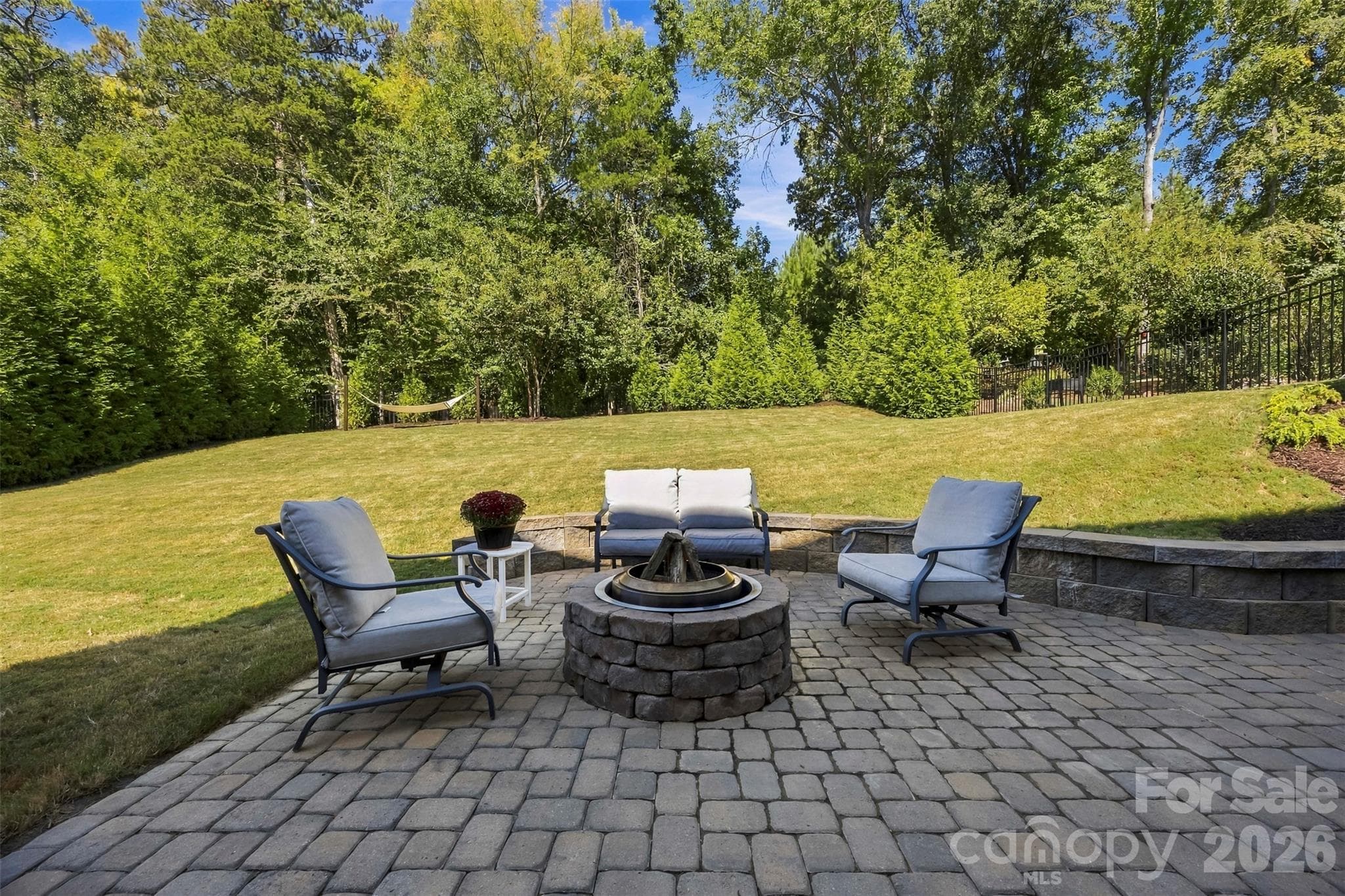 Custom stone firepit - 821 Spelman Drive, Indian Land
