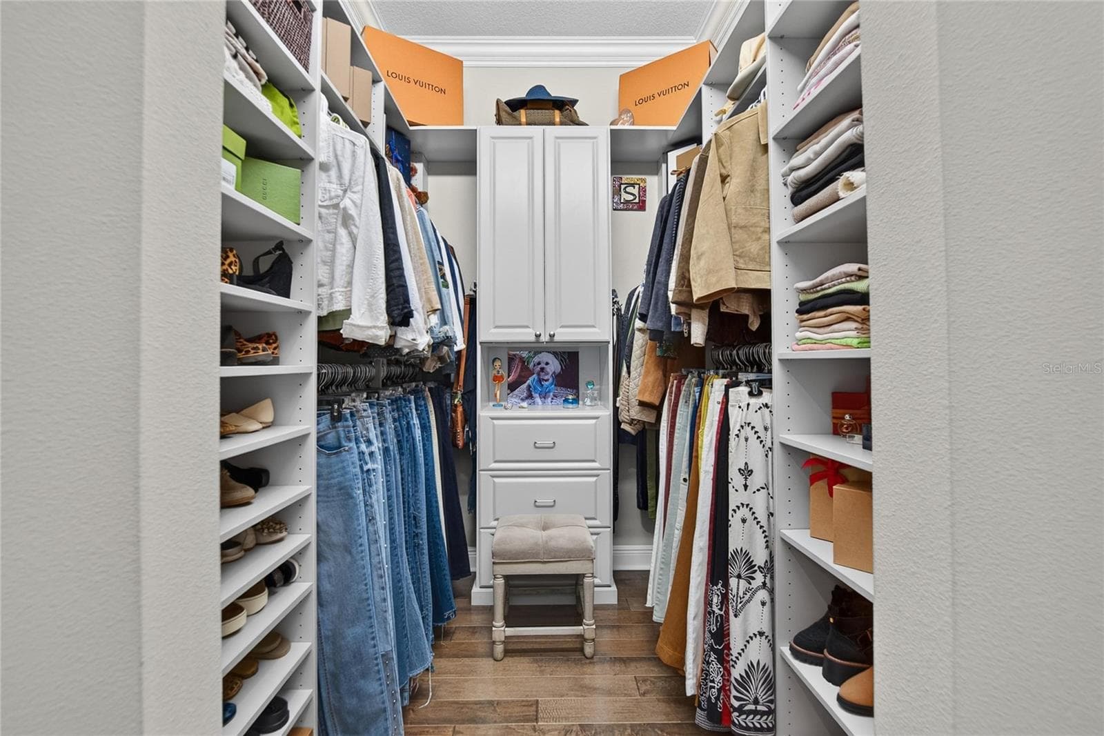 Primary Bedroom Walk-In Closet w/Built-Ins - 5002 EMERALD ISLE DR, WIMAUMA