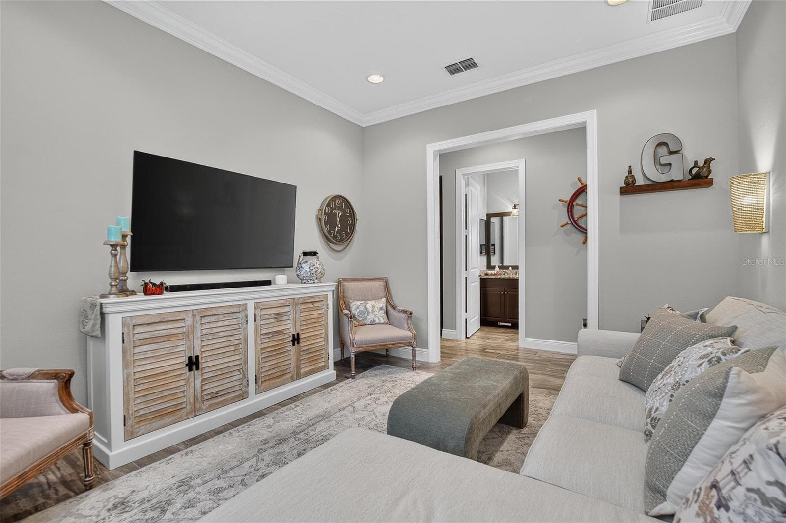 Club Room/Den w/Wood Framed Entry - 5002 EMERALD ISLE DR, WIMAUMA