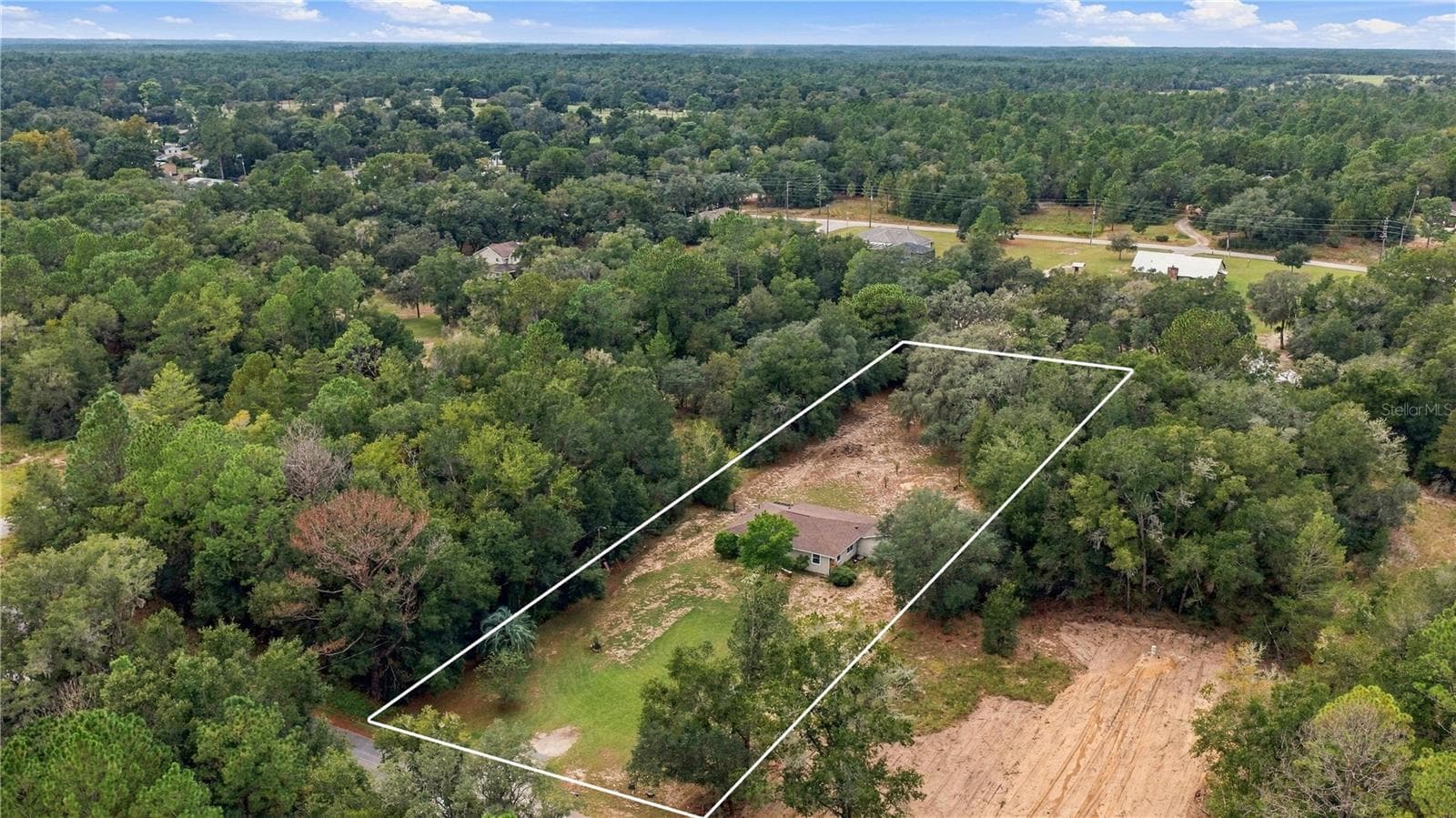 AERIAL LOOKING FROM EAST TO WEST - 7910 SW 202ND CT, DUNNELLON