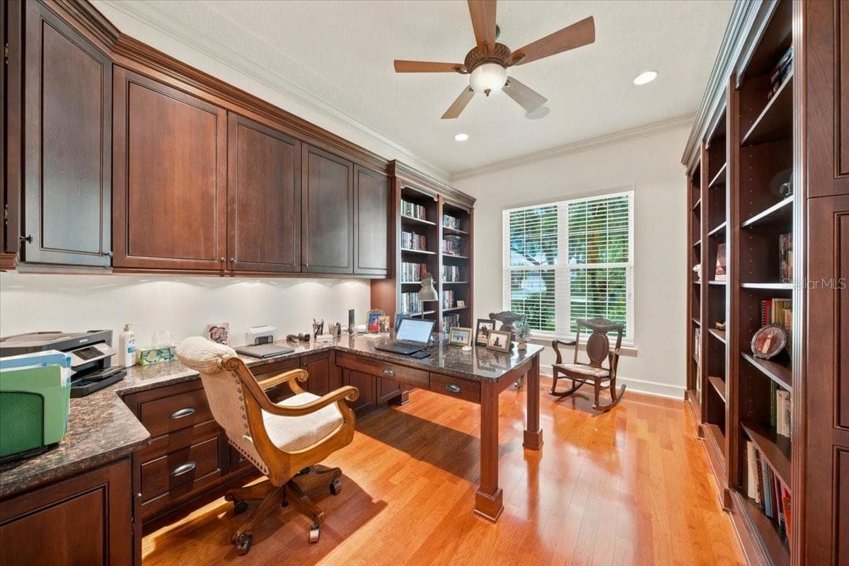 Dedicated office provides a quiet and functional work-from-home space. - 5513 KEELER OAK ST, LITHIA