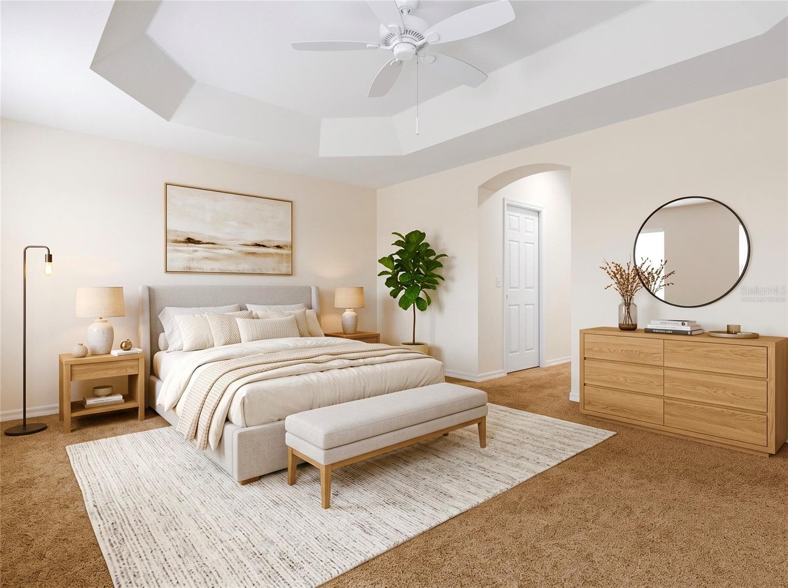 Primary Bedroom (Virtually Staged) - 3161 DRESSENDORFER DR, THE VILLAGES