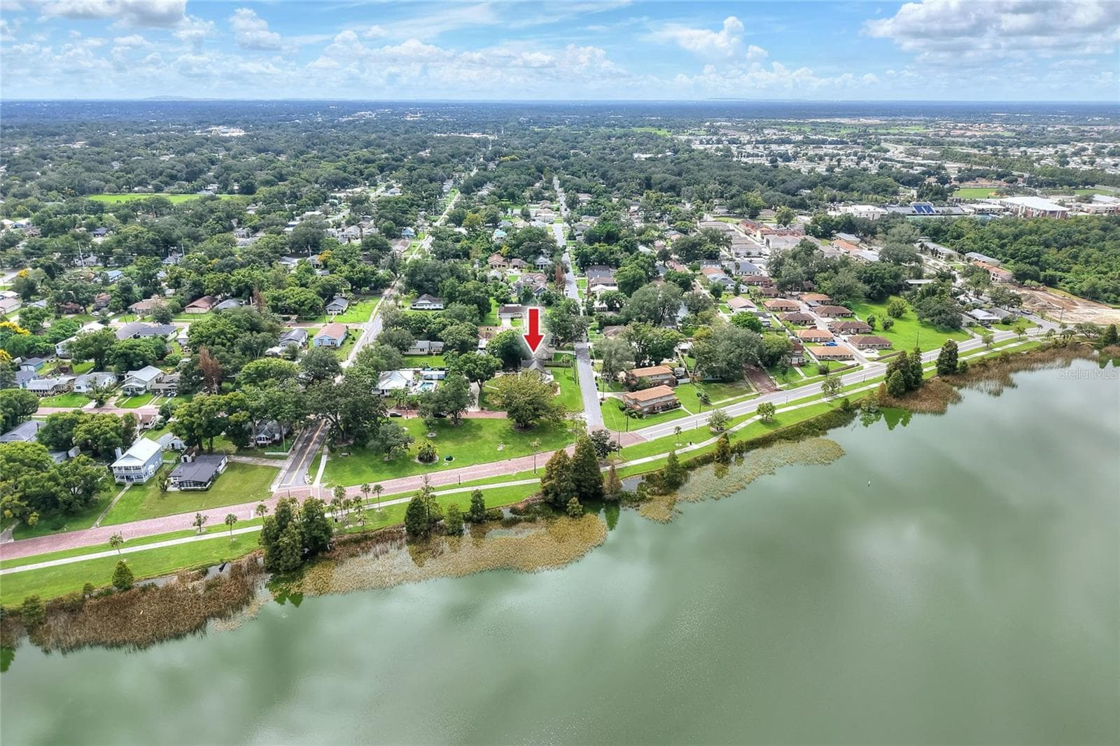 Drone View of distance to Lake Hunter - 822 W PATTERSON ST, LAKELAND