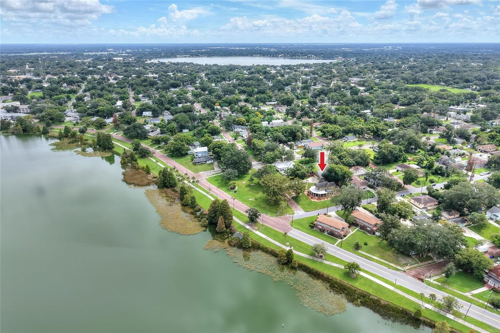 Drone View of distance to Lake Hunter - 822 W PATTERSON ST, LAKELAND