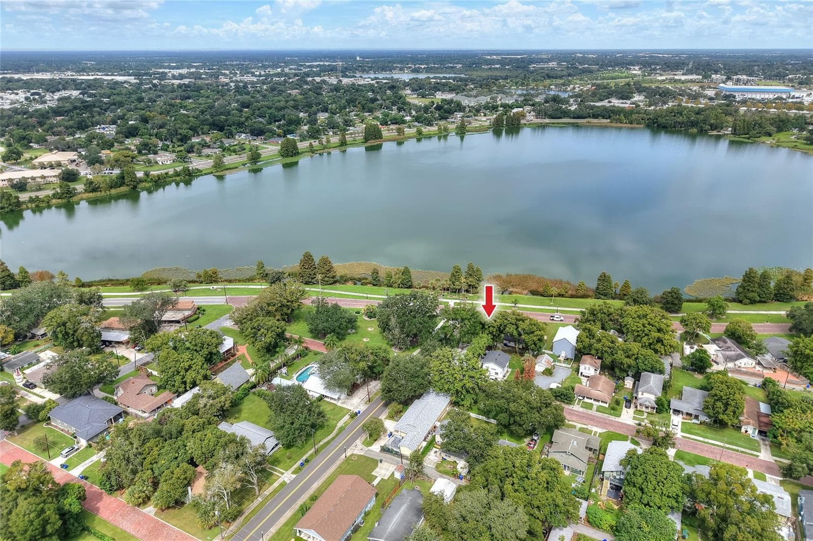Drone View of distance to Lake Hunter - 822 W PATTERSON ST, LAKELAND