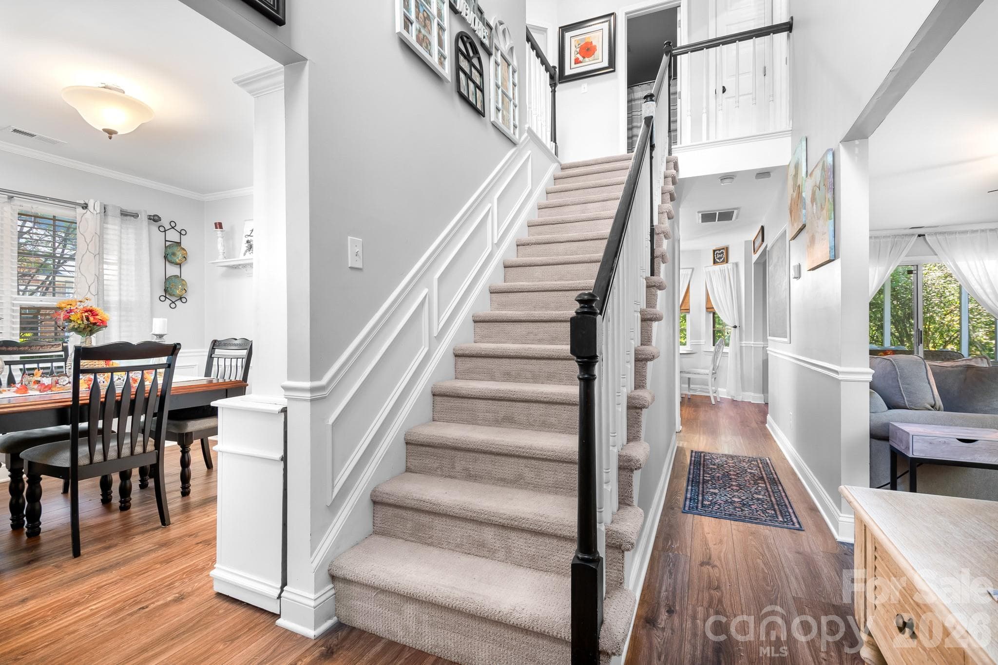 Foyer entrance area with Stairs leading to bedroom. Two Story Foyer for a spacious welcoming feel! - 4126 Medford Drive NW, Concord
