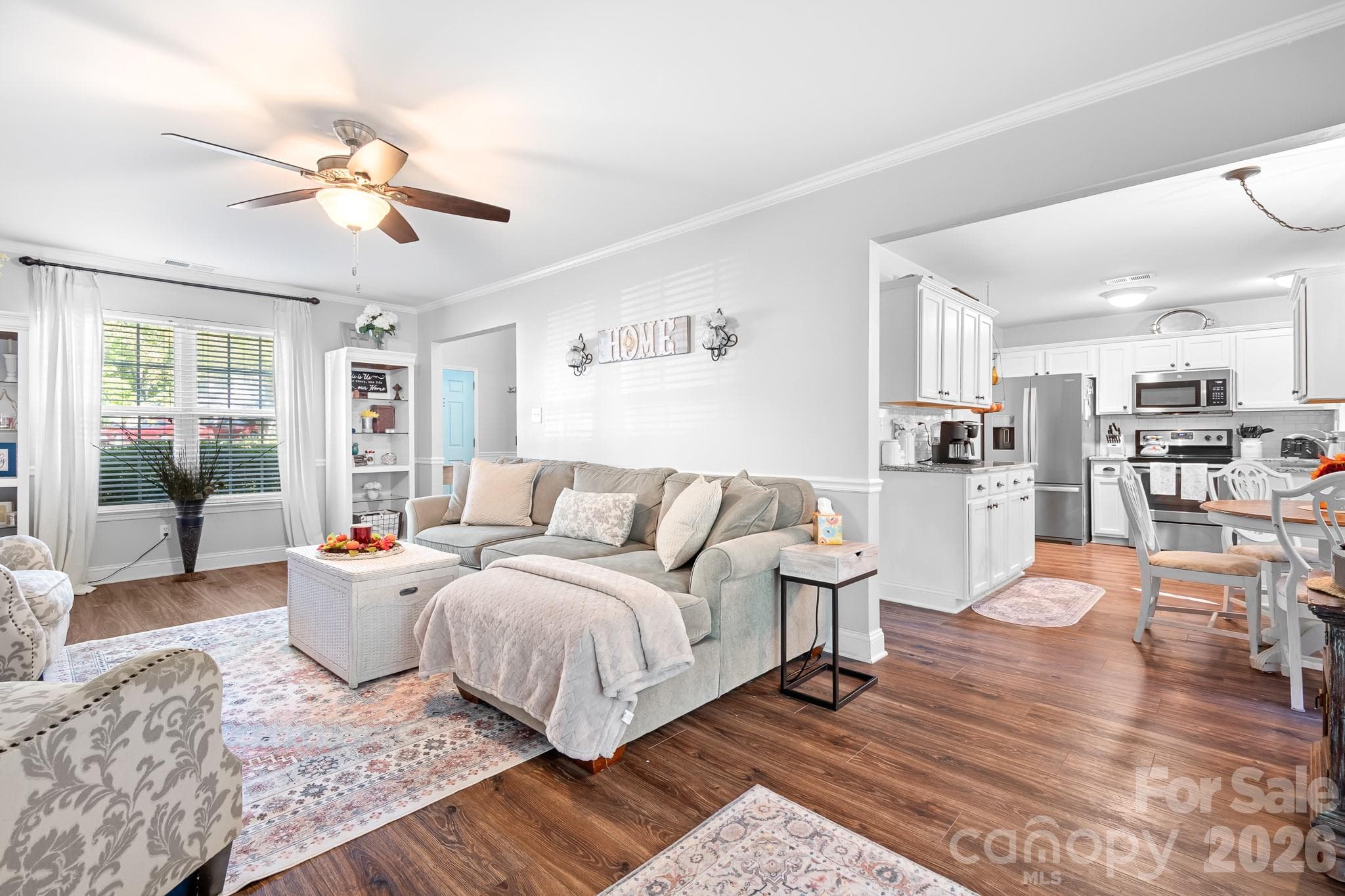 Spacious Family room leads to breakfast area and kitchen. - 4126 Medford Drive NW, Concord
