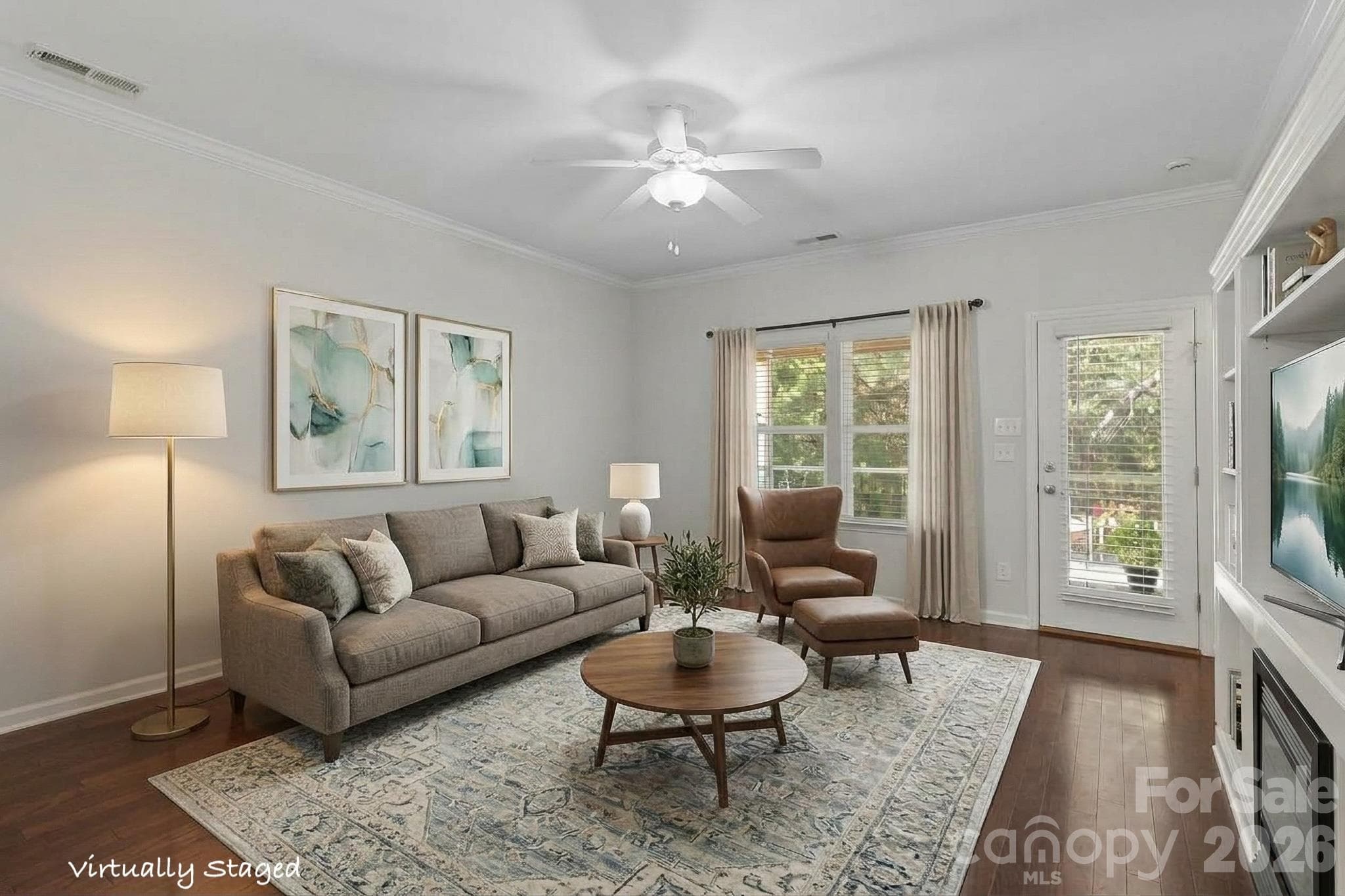 living room - virtually staged - 24526 Blue Heron Circle, Lancaster
