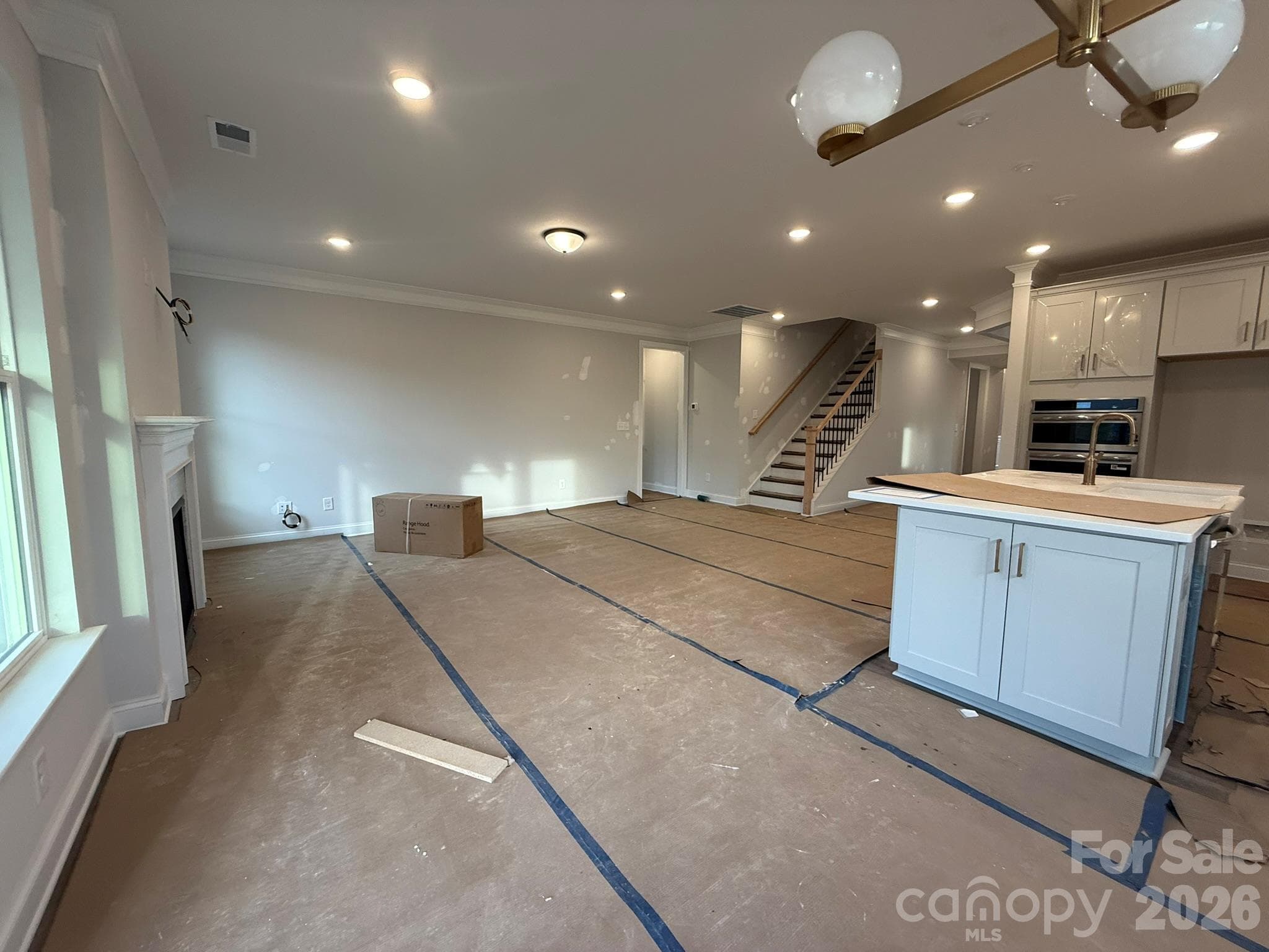 Breakfast Area and family room - 4494 Blue Mound Court, Stanley