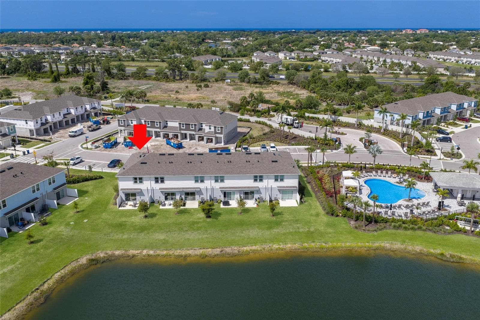 Adding to the rear east exposure is the incredible view overlooking the beautiful community lake! - 15150 GINETTI ST, NOKOMIS