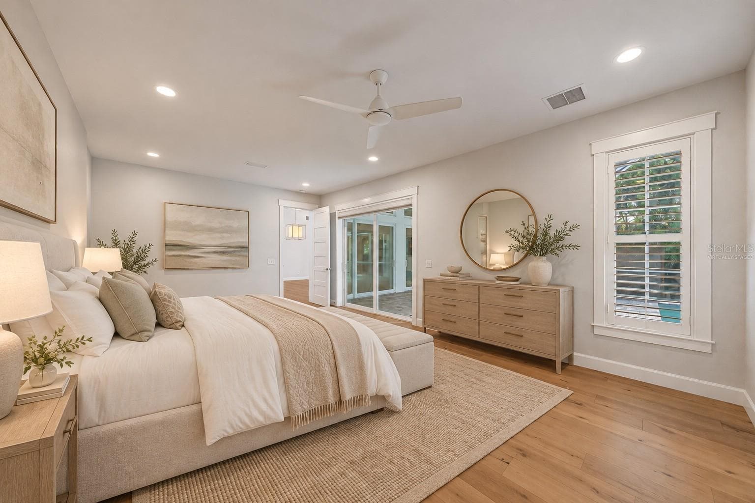 Primary Bedroom - Virtually Staged - 2436 ARLINGTON ST, SARASOTA