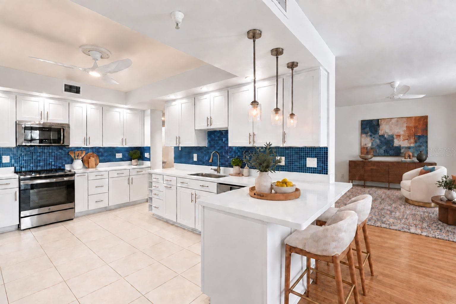 Kitchen Virtually Staged - 4993 BACOPA LN S #304, ST PETERSBURG