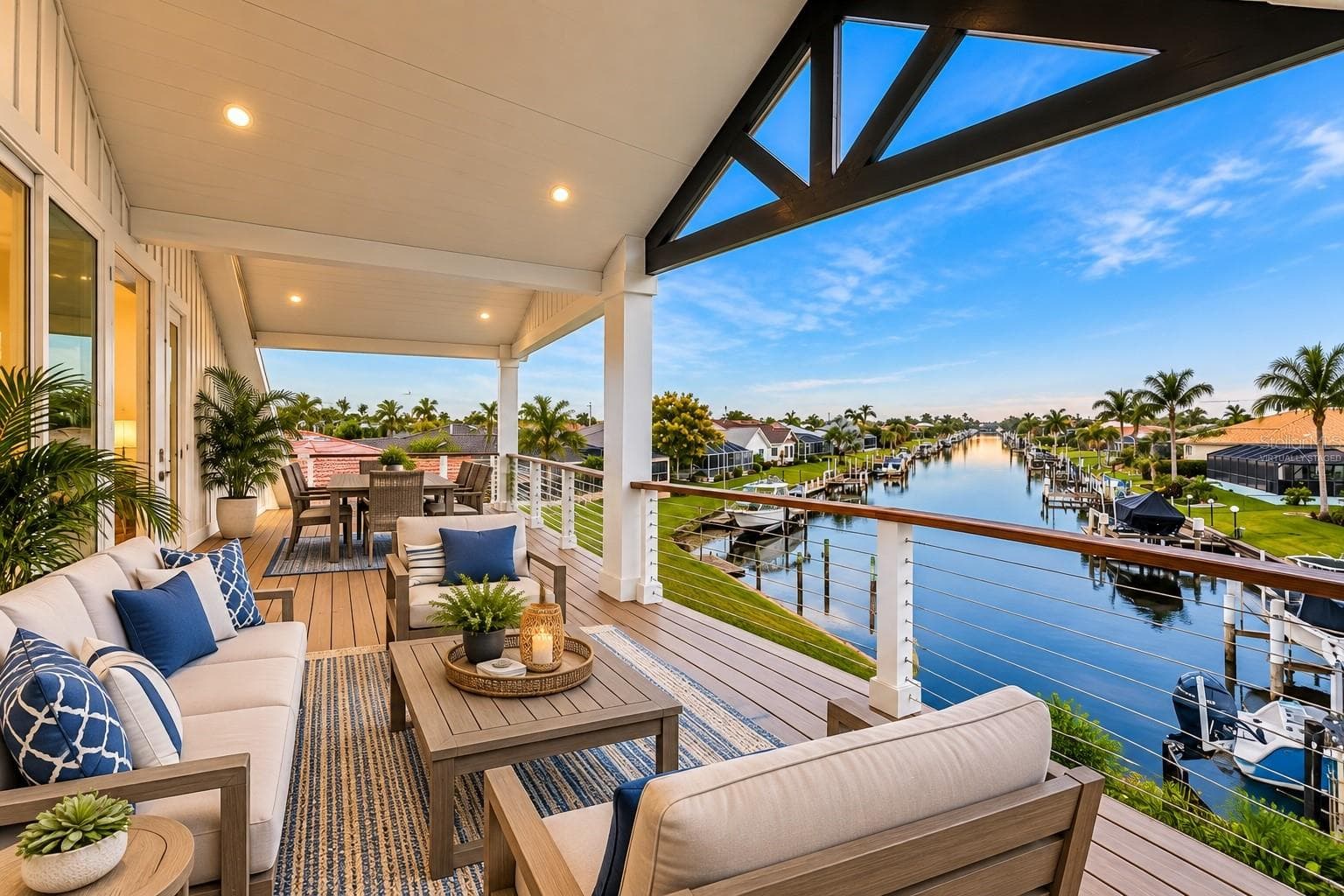 virtually staged upstairs balcony - 201 TROPICANA DR, PUNTA GORDA