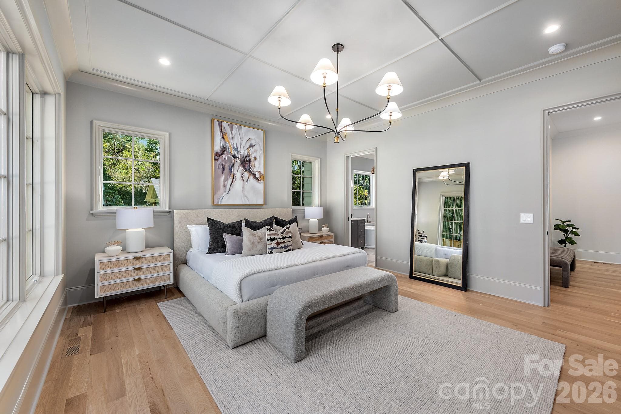 Main level primary suite. - 133 Wonderwood Drive, Charlotte