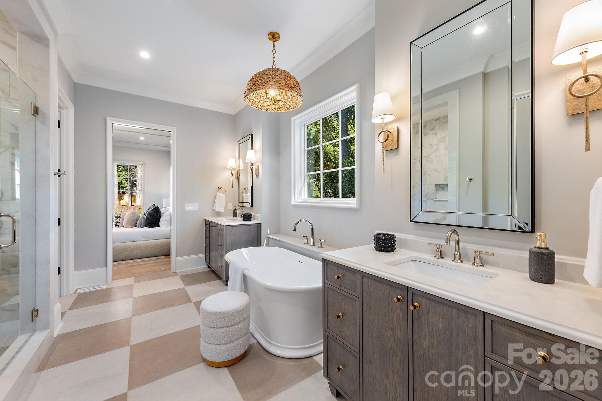 Main level primary suite. - 133 Wonderwood Drive, Charlotte