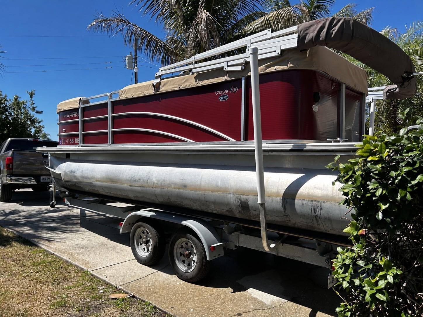 Harris Pontoon and trailer - 734 BLACKBURN BLVD, NORTH PORT