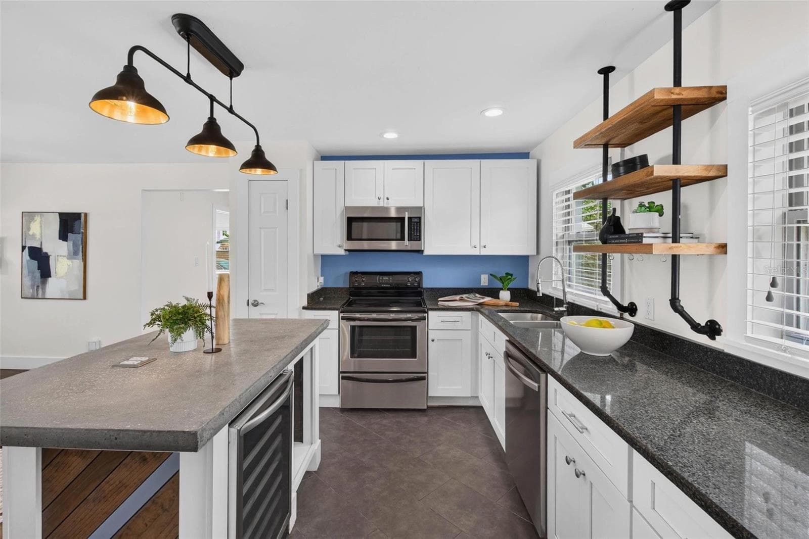Contemporary concrete island adds function & style - 3312 MELTON ST N, ST PETERSBURG