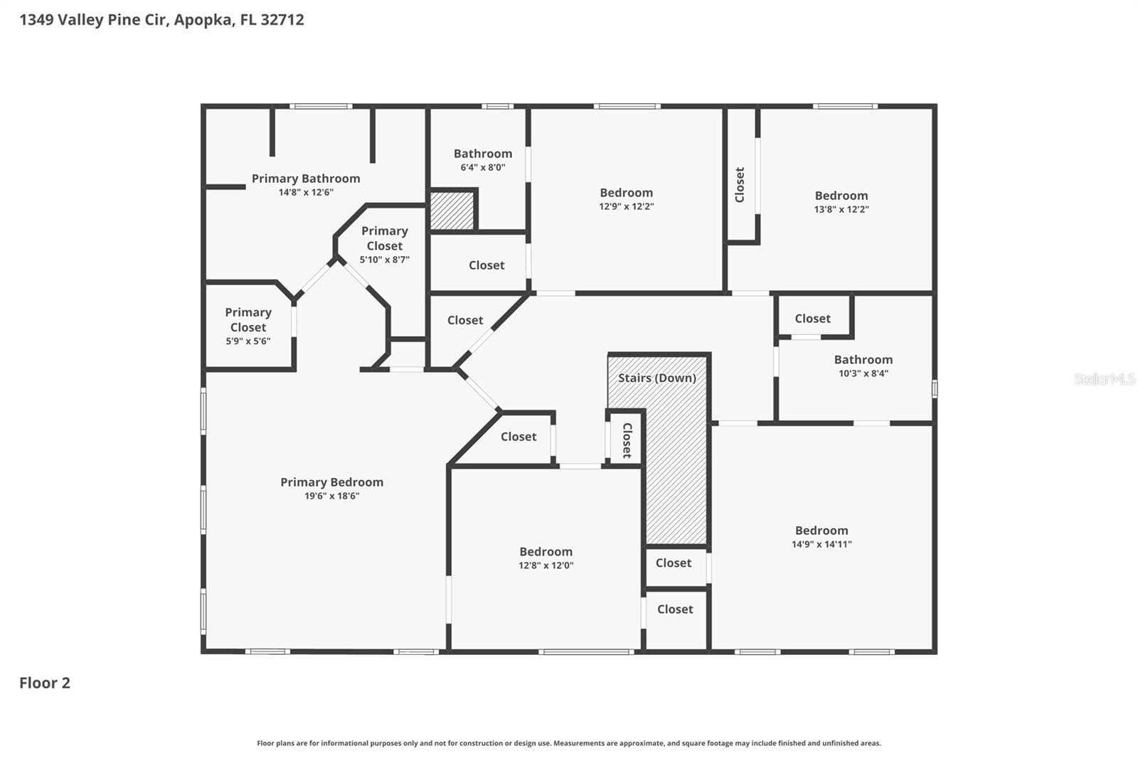 Custom Floor Plan - second story - 1349 VALLEY PINE CIR, APOPKA