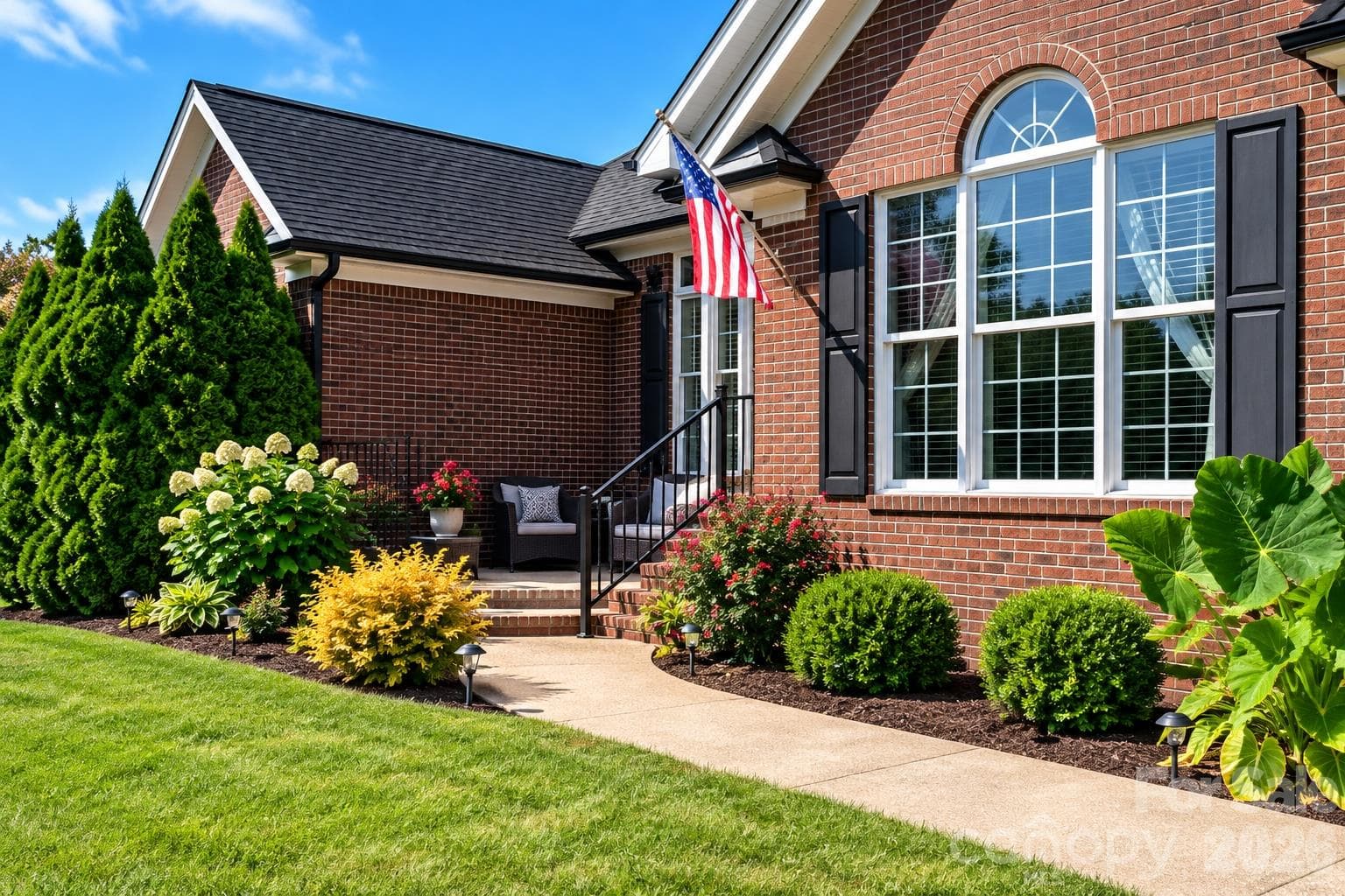Restaged front patio - 2915 Woodfield Lane, Lincolnton
