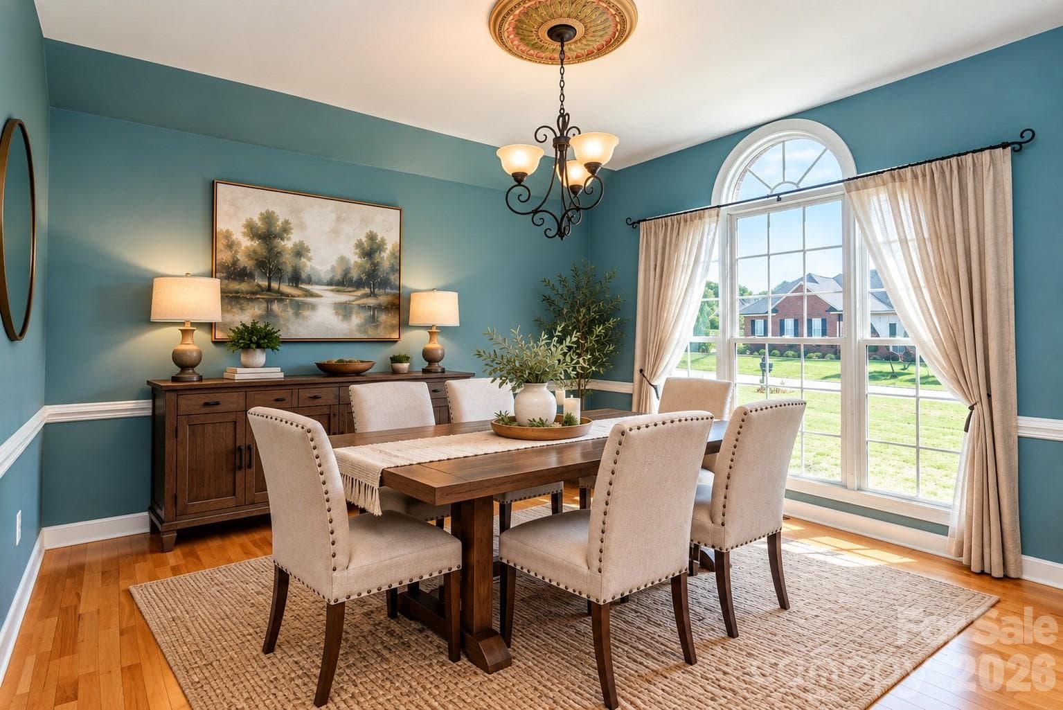 Dining Room- virtually staged - 2915 Woodfield Lane, Lincolnton