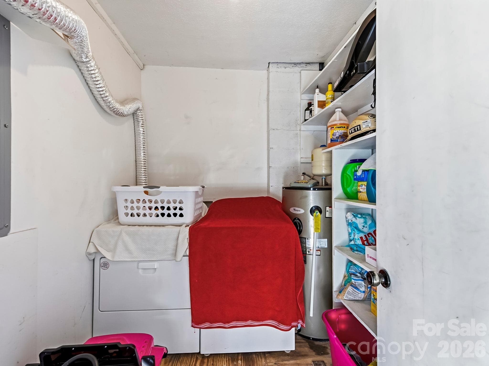 Seperate laundry room for each unit located in carport - 17 Randolph Avenue, Flat Rock