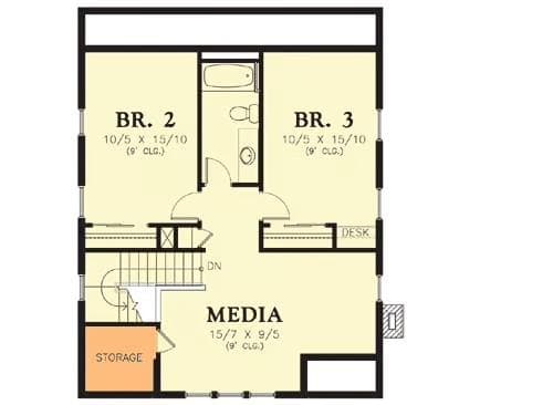 Floor Plan of the 2nd Floor - 311 Charlotte Avenue, Rock Hill