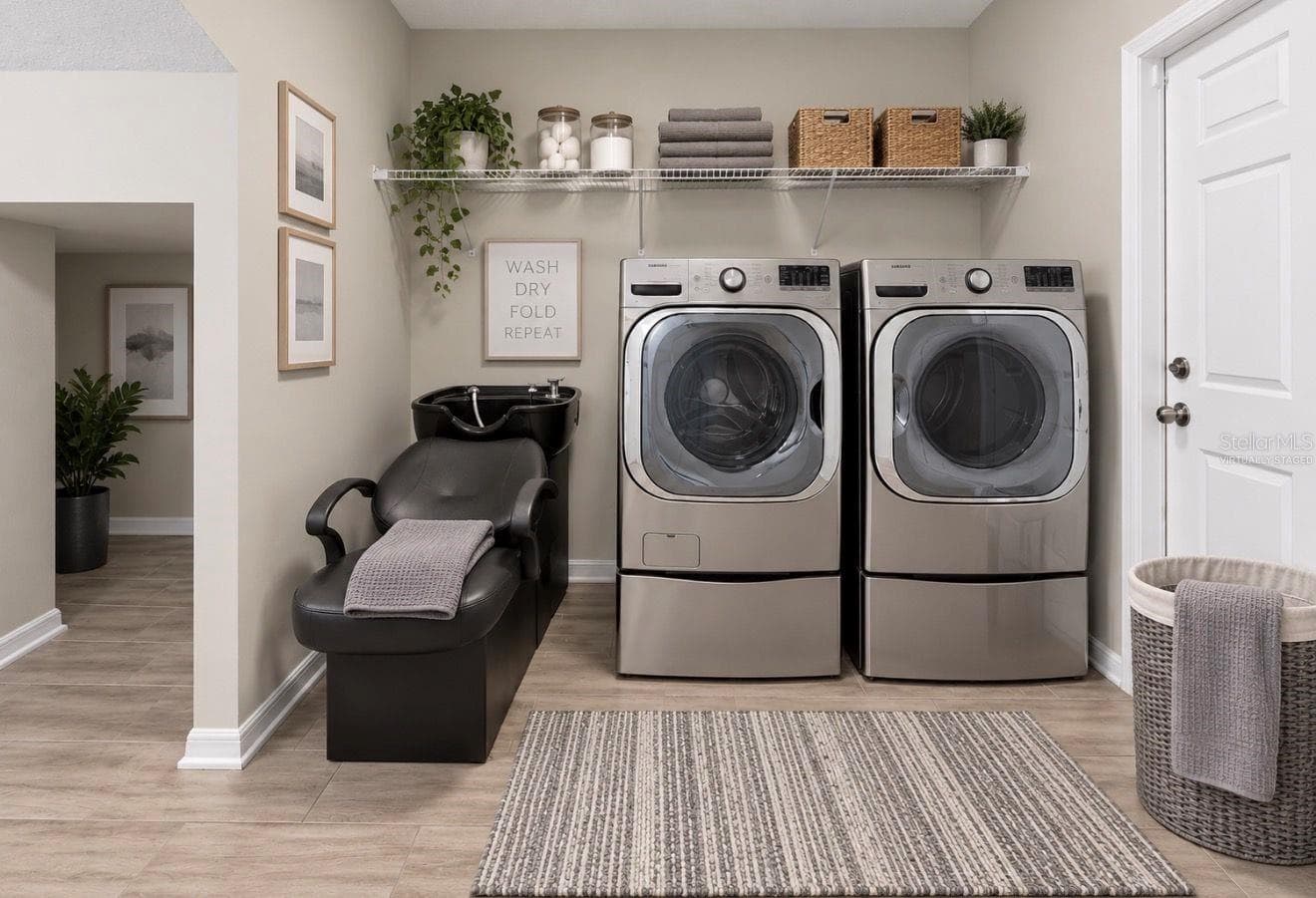 Laundry Room. Virtually Staged - 3179 MARINE GRASS DR, WIMAUMA