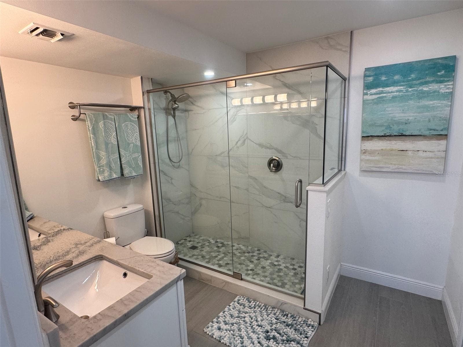 Main Bath Walk in Shower - 4745 S ATLANTIC AVE #102, PONCE INLET
