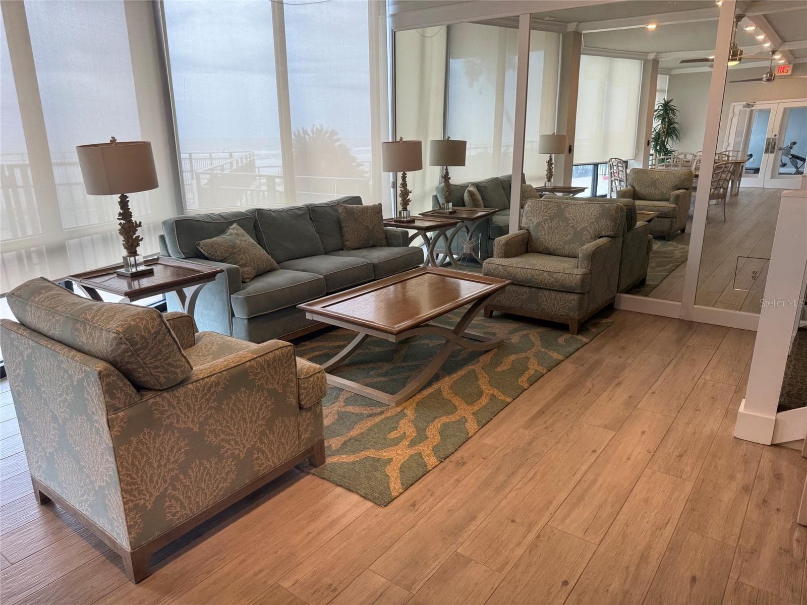 Community Room seating area with TV - 4745 S ATLANTIC AVE #102, PONCE INLET