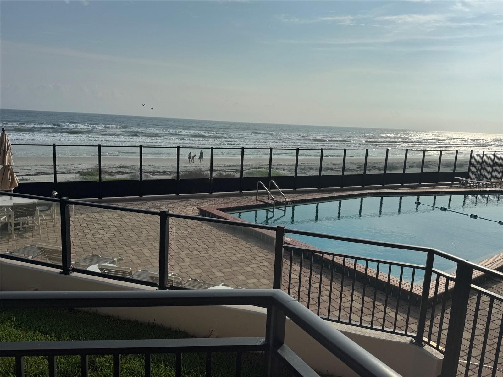 Pool view from Balcony - 4745 S ATLANTIC AVE #102, PONCE INLET