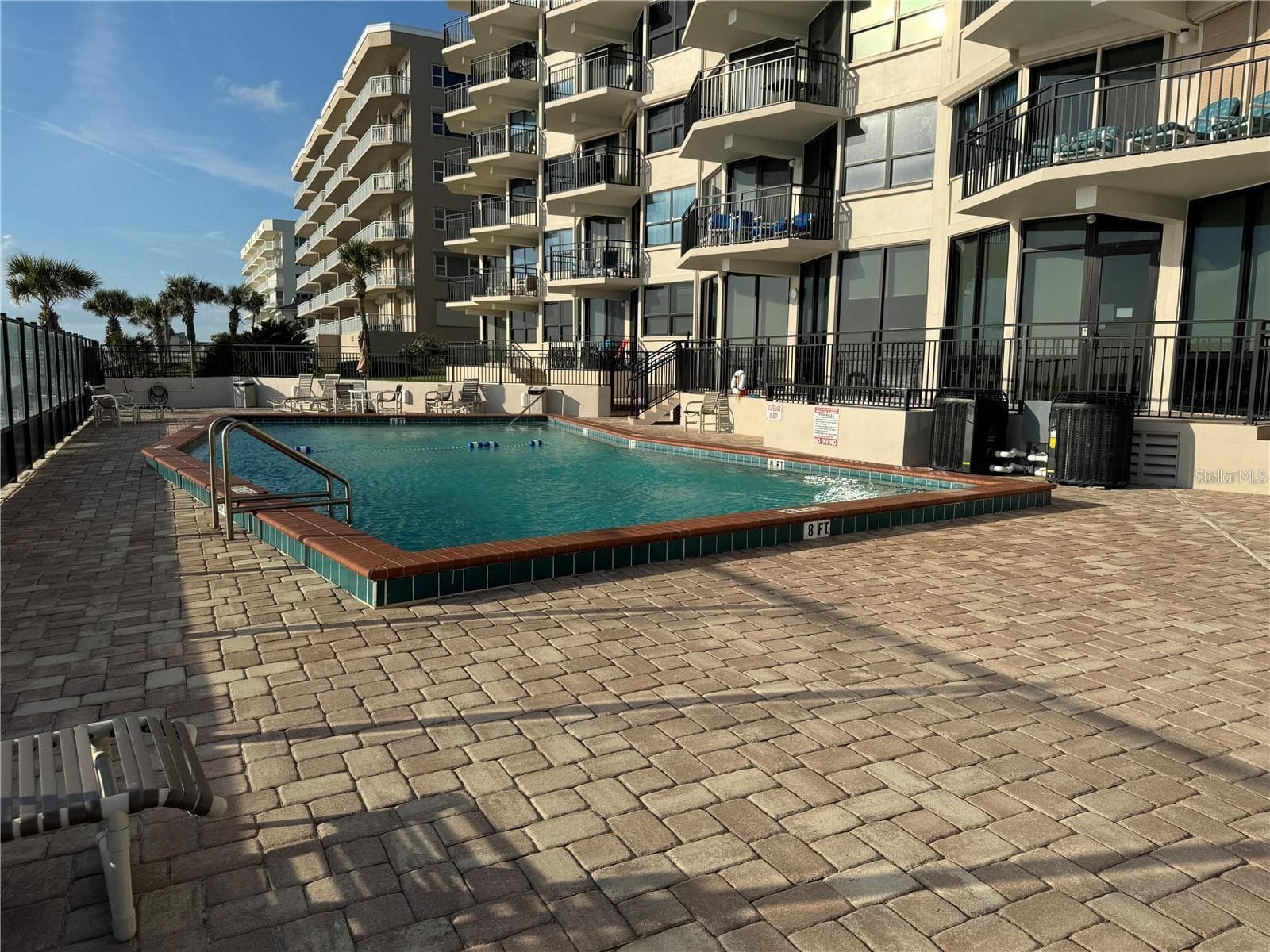 Community Pool with large paver deck - 4745 S ATLANTIC AVE #102, PONCE INLET