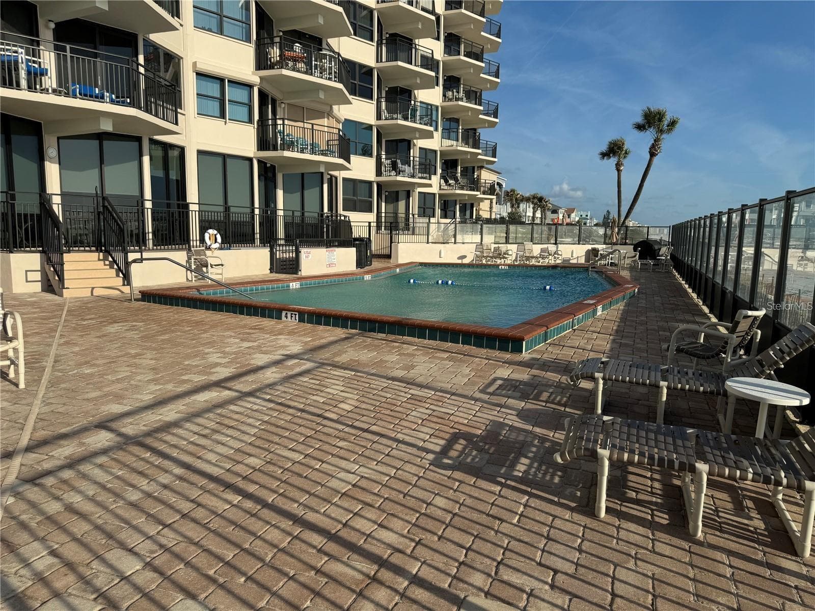 Community Pool with large paver deck - 4745 S ATLANTIC AVE #102, PONCE INLET