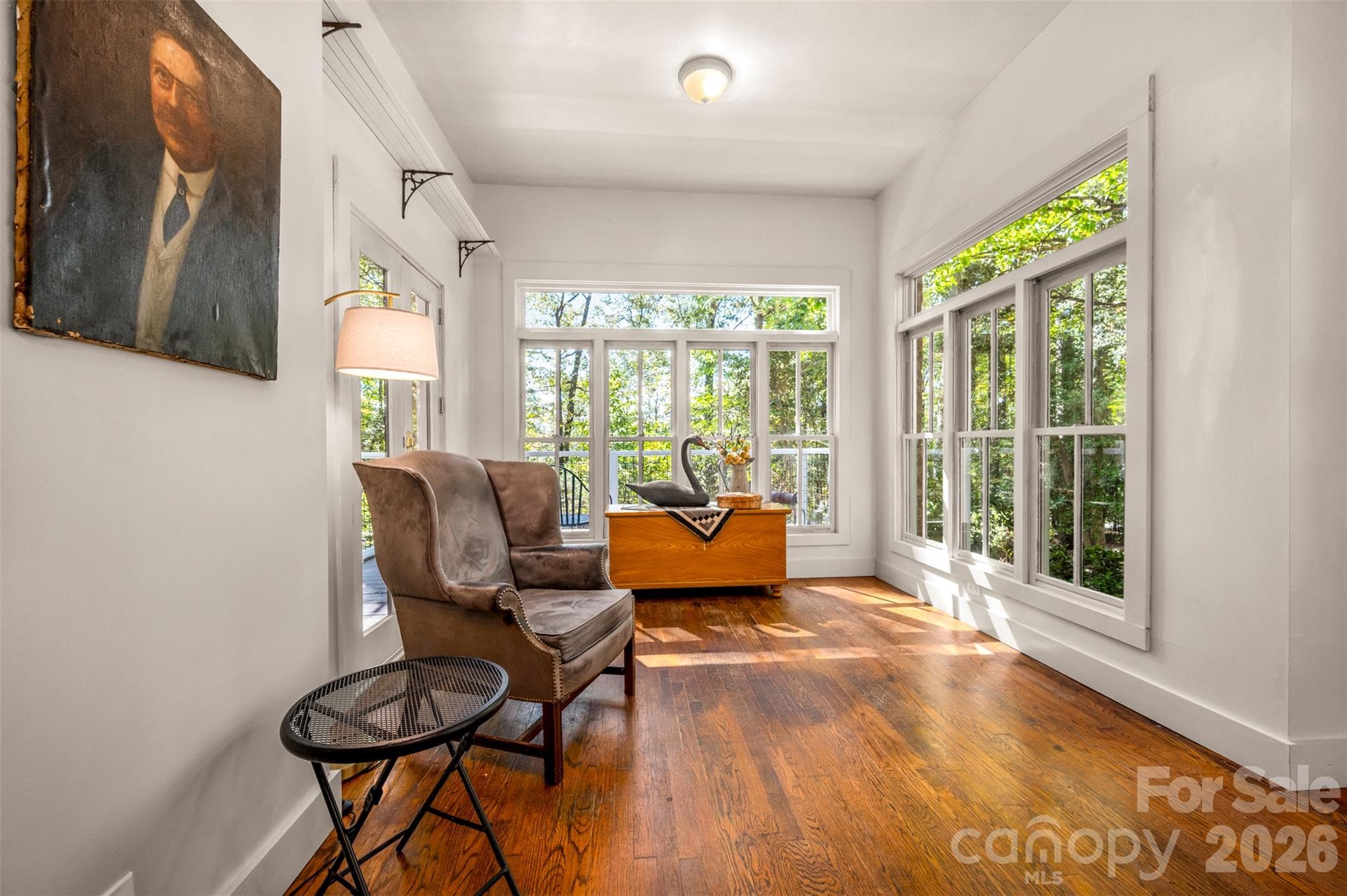 Sunroom has exit to the left onto side deck. - 600 John Weaver Road, Columbus