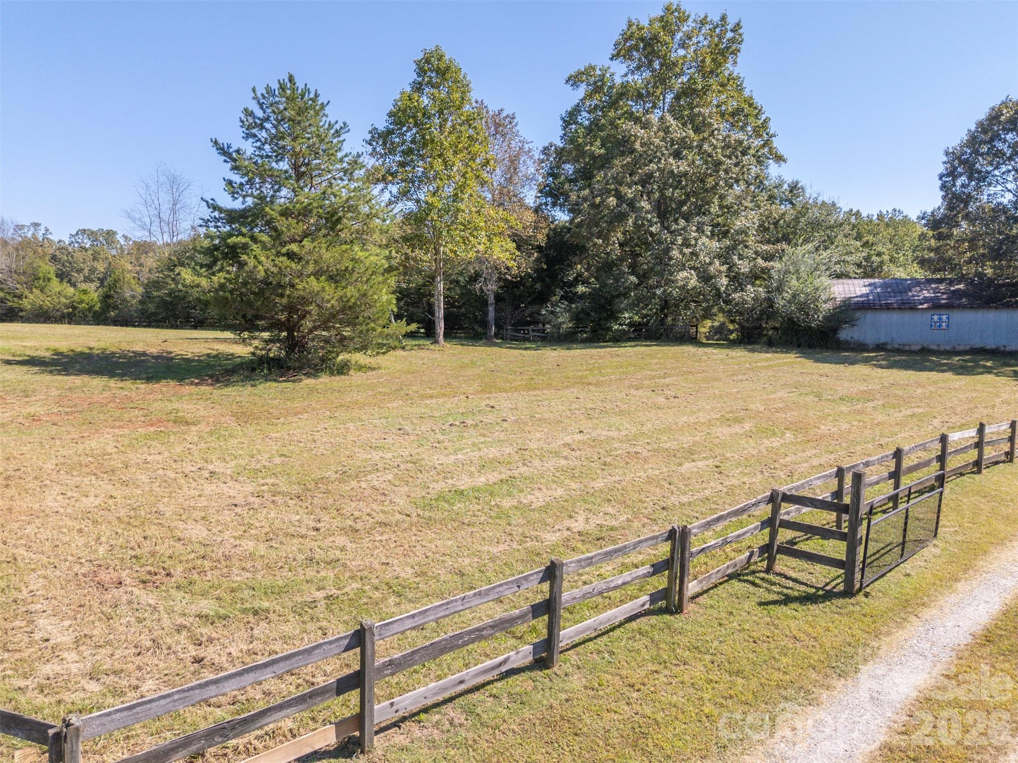 Pasture to left of driveway.  Shed in right of picture - 600 John Weaver Road, Columbus