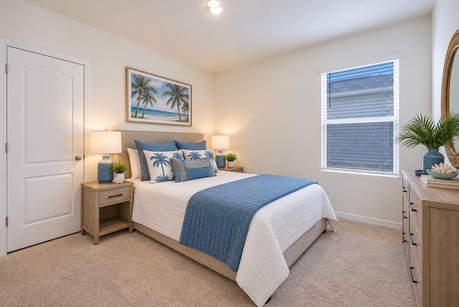 Virtually Staged,  Bedroom #2 features wall to wall carpeting - 2415 BRASSIE CT, WINTER HAVEN