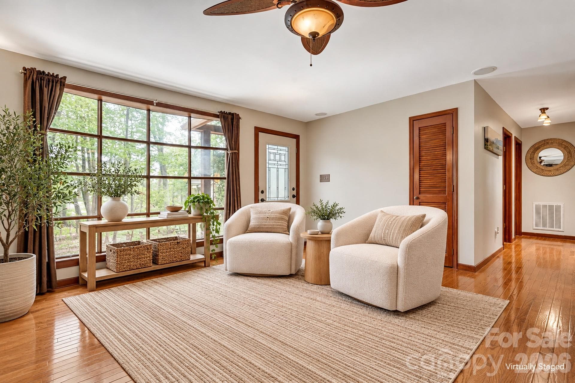 Living room Virtually Staged - 7697 Katherine Drive, Denver