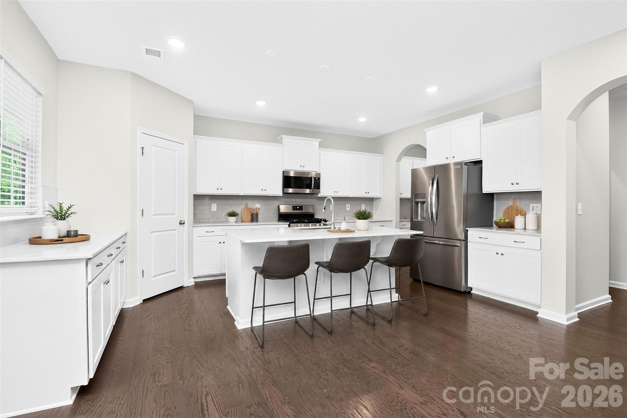 Kitchen Virtually Staged - 17504 Terryglass Lane, Charlotte