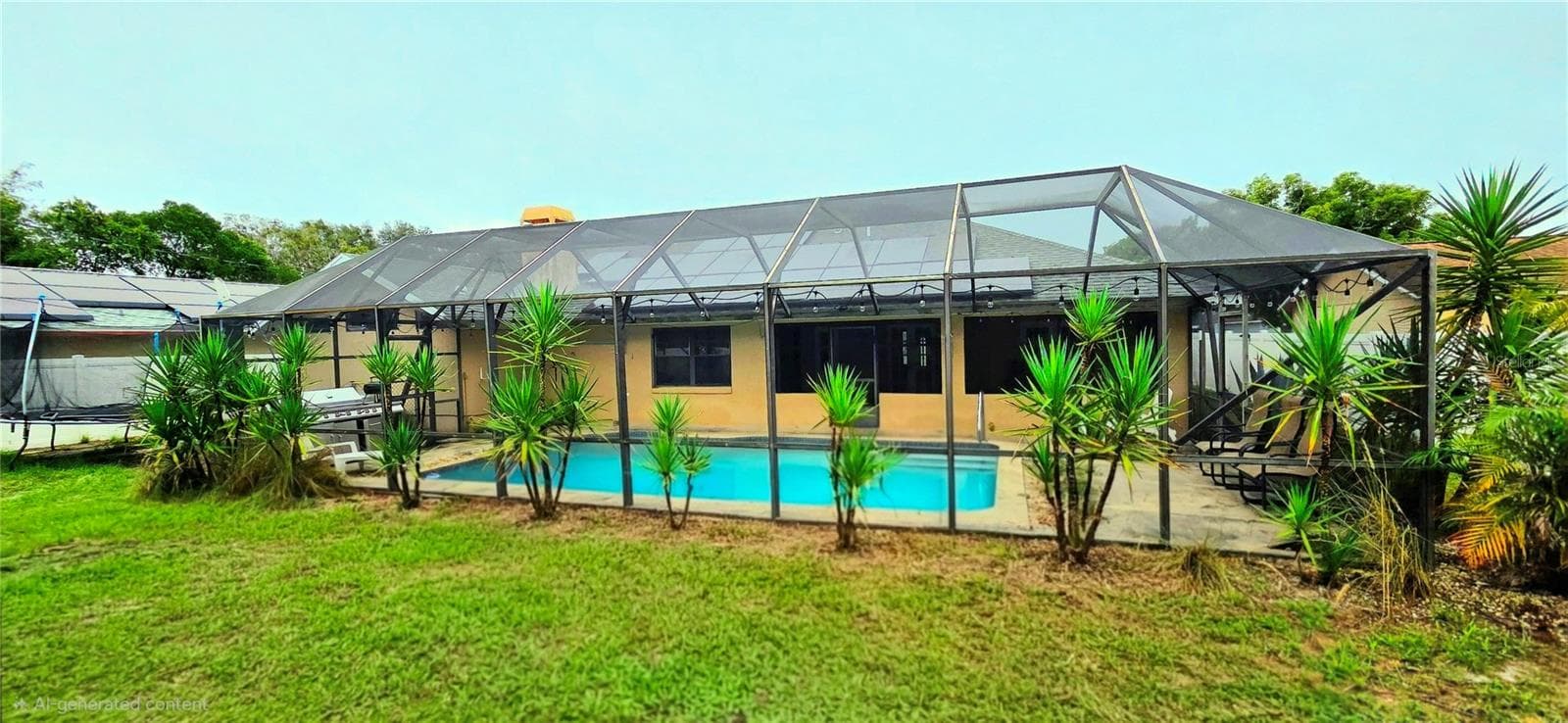Pool is fully caged - 678 FAIRCHILD AVE, DELTONA