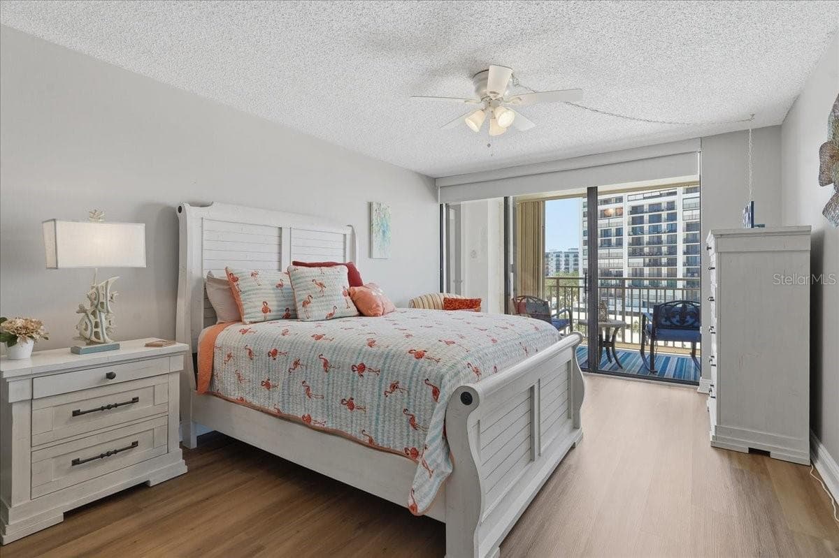 GUEST BEDROOM WITH ACCESS TO THE BALCONY! - 1430 GULF BLVD #407, CLEARWATER BEACH