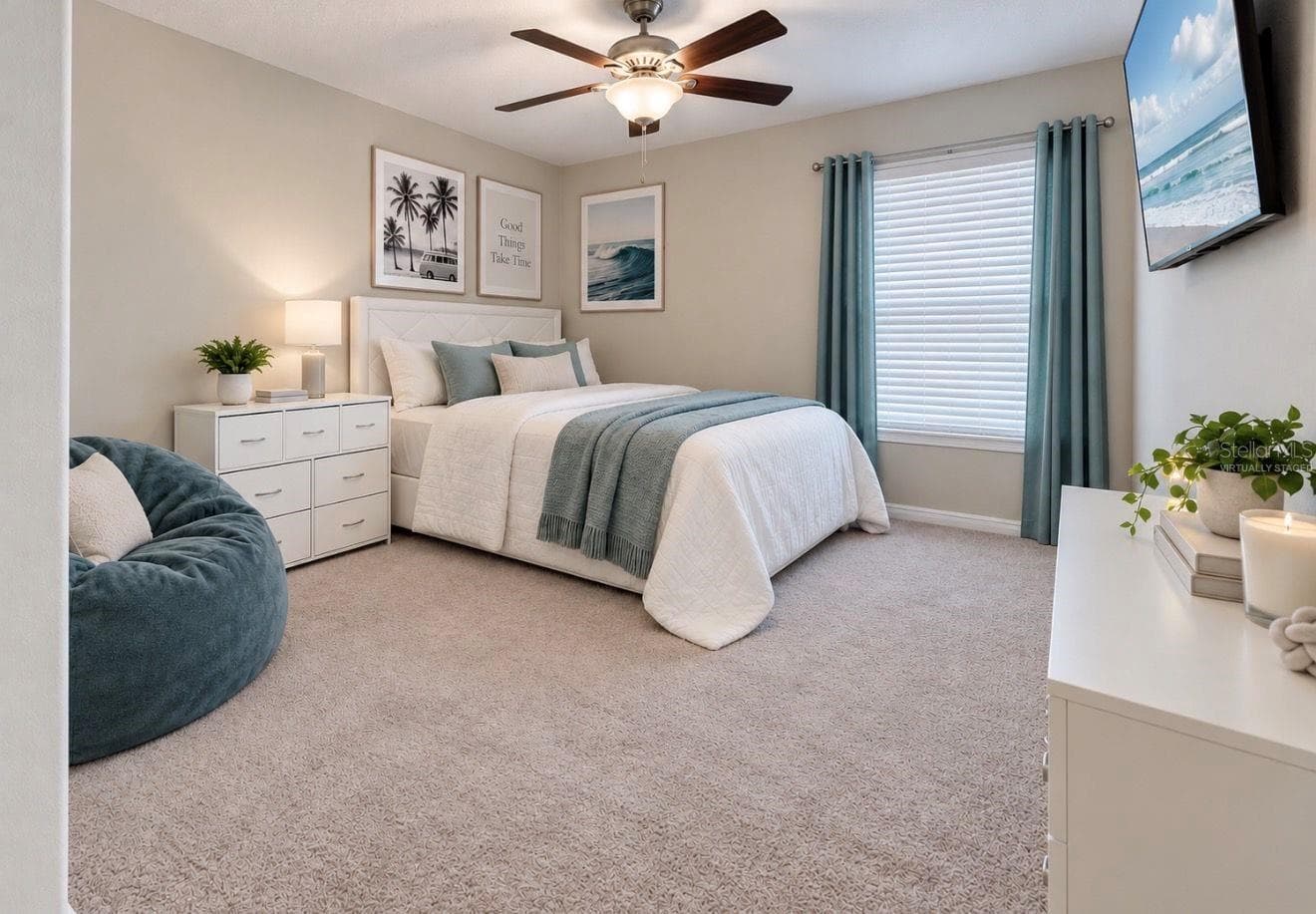 Secondary bedroom | Virtually Staged - 11911 FIELD THISTLE CT, RIVERVIEW